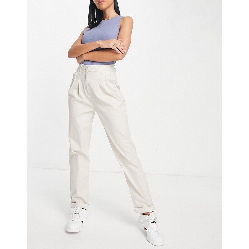 ASOS DESIGN chino trousers in stone-Neutral