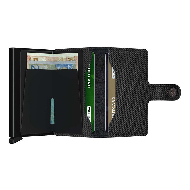 Kožená peněženka Secrid pánský, černá barva, Mca.Black-Black