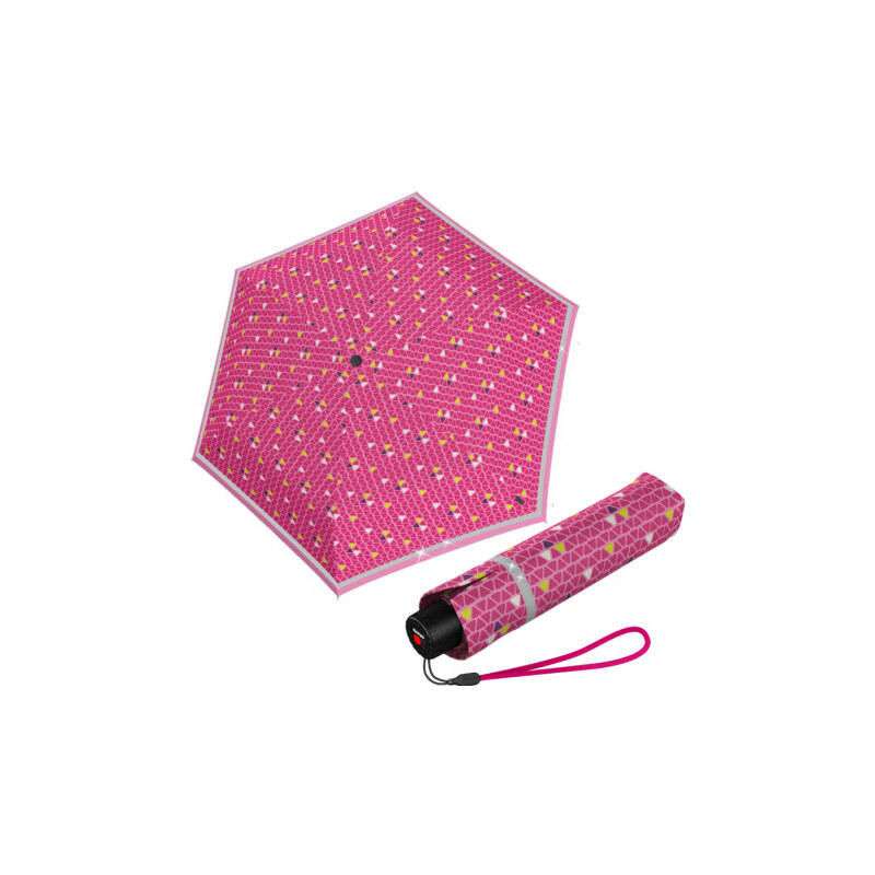 Knirps Knirps Rookie Triple Pink Reflective lehký skládací