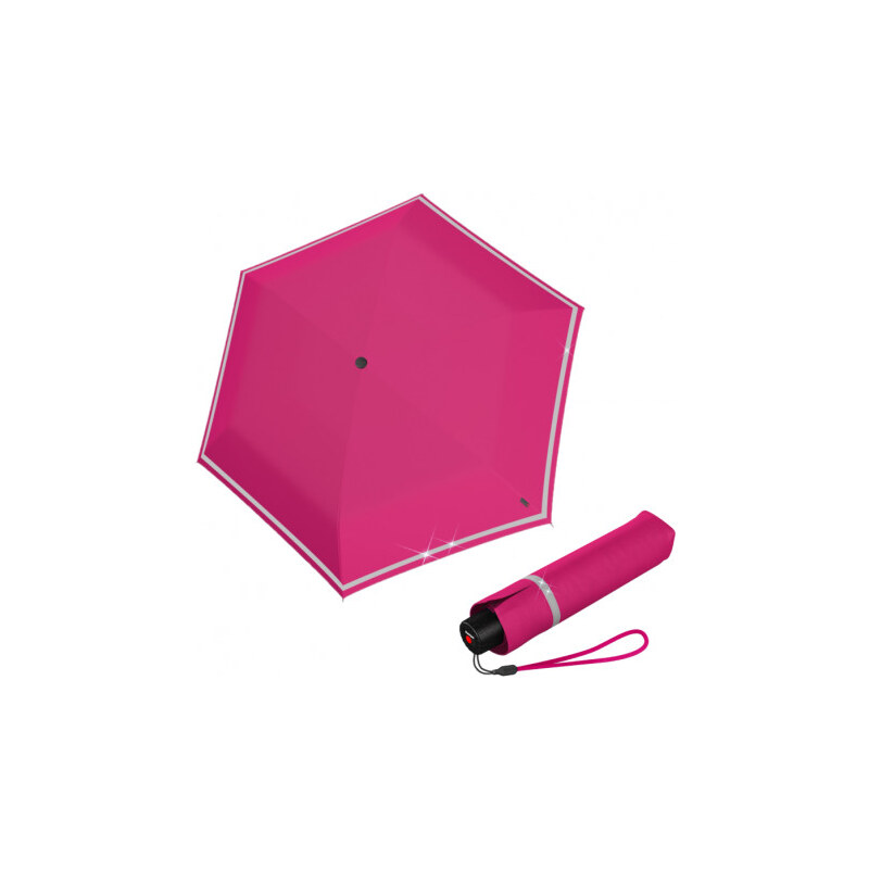 Knirps Knirps Rookie Flamingo Reflective lehký skládací deštník 68548799