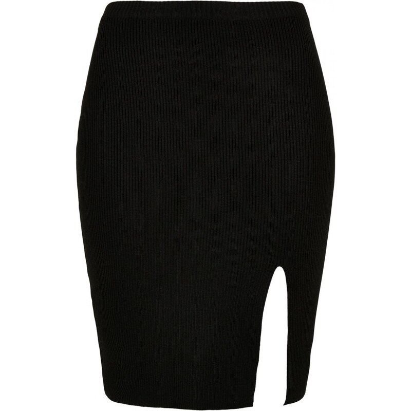 Dámská sukně Urban Classics Ladies Rib Knit Skirt - black