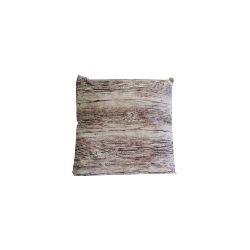 StarDeco Polštář hnědý, vzhled - imitace dřeva