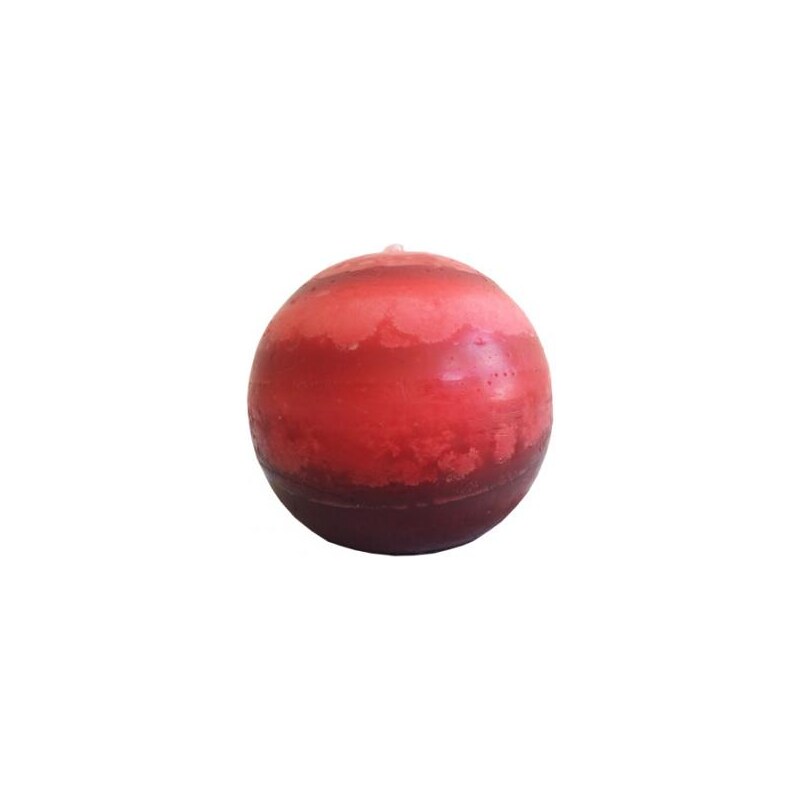 StarDeco Svíčka červená kulatá 7 cm