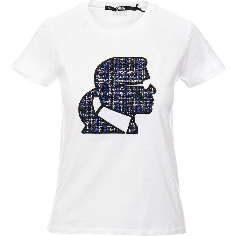Karl Lagerfeld dámské tričko Boucle Kameo bílé