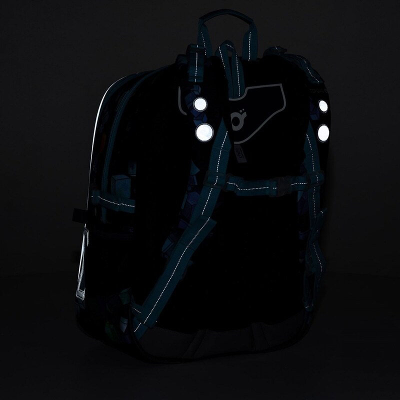 Školní batoh s krychličkami Topgal NIKI, černo-modrá