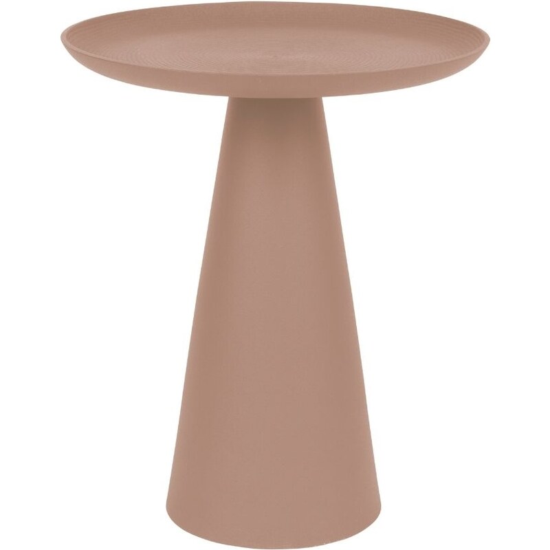 White Label Růžový kovový odkládací stolek WLL RINGAR 34,5 cm