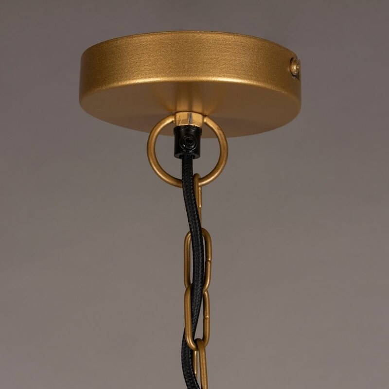 Zlaté kovové závěsné světlo DUTCHBONE MEEZAN 50 cm