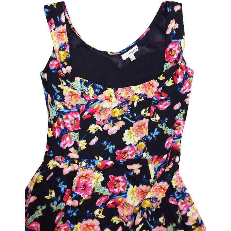 Květované letní retro pin up šaty kolové A1515