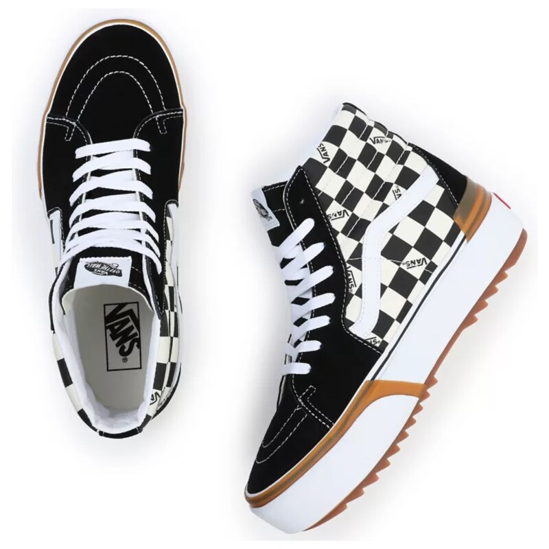 Boty Vans SK8-Hi Stacked checkerboard true white/black