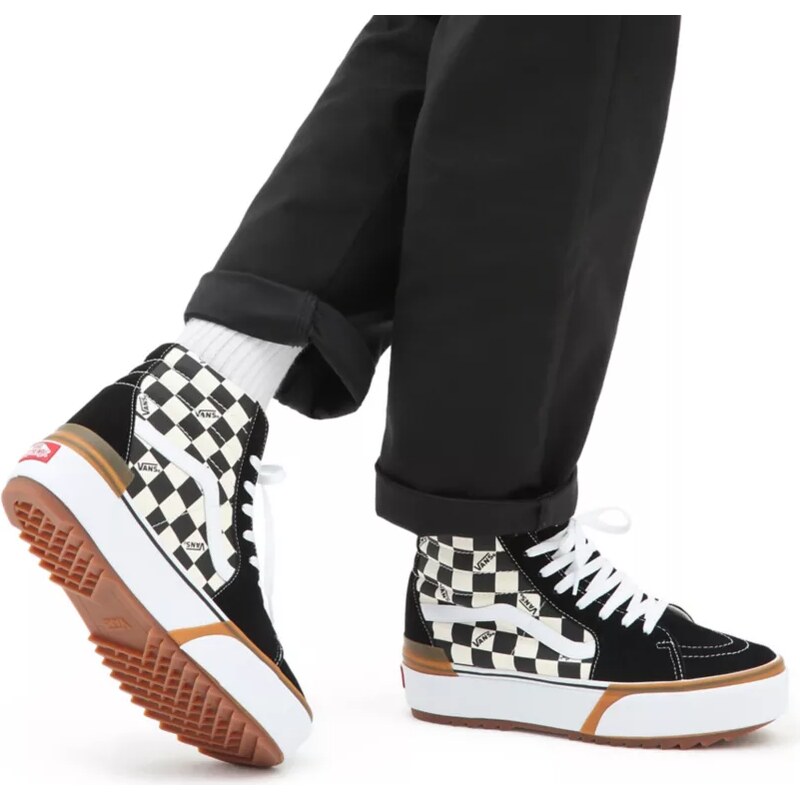 Boty Vans SK8-Hi Stacked checkerboard true white/black