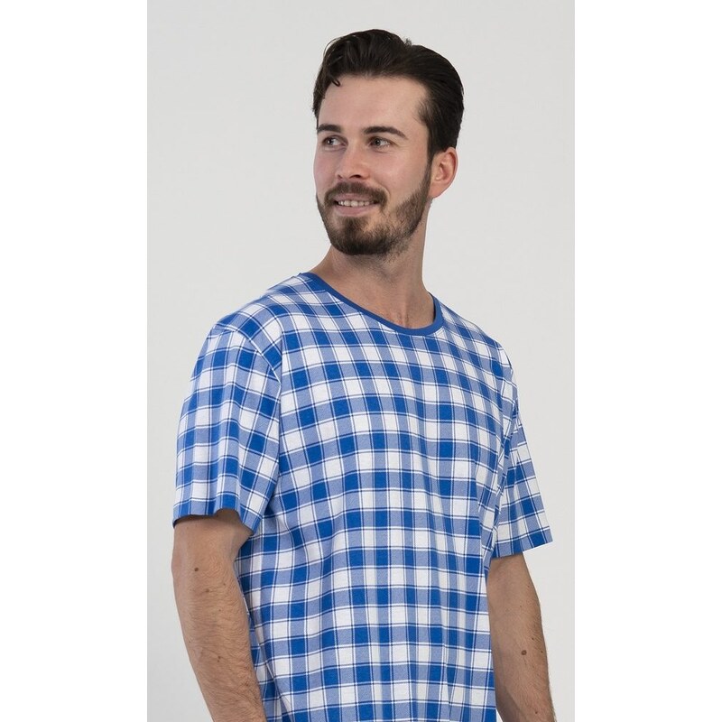 Cool Comics Pánská noční košile s krátkým rukávem Karlos - modrá