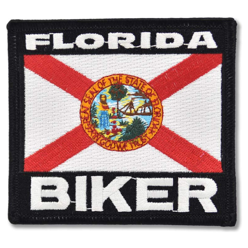 Route-66.cz Moto nášivka Florida Biker 9 cm x 8 cm