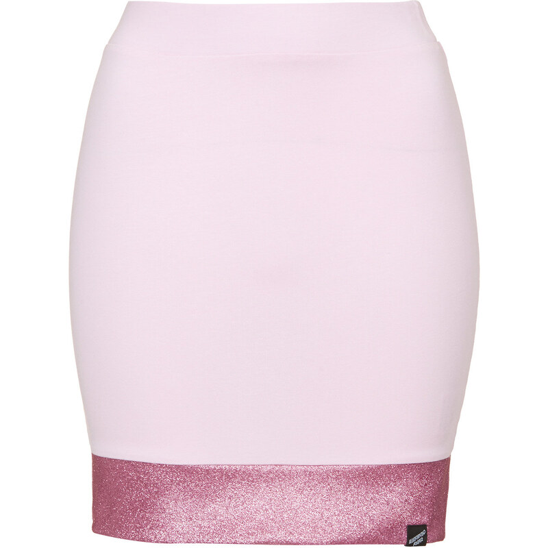 Topshop **Glitter Panel Mini Skirt by Illustrated People