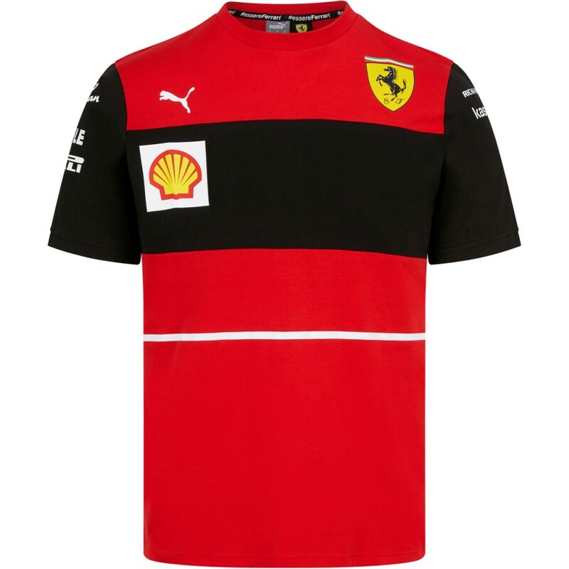 Ferrari pánské tričko Charles Leclerc redblack F1 Team 2022 Puma  701219156001230 - GLAMI.cz