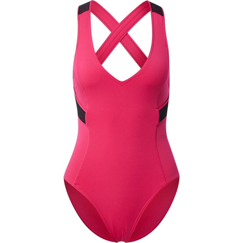 Calvin Klein Swimwear Plavky Plunge One Piece pink / černá
