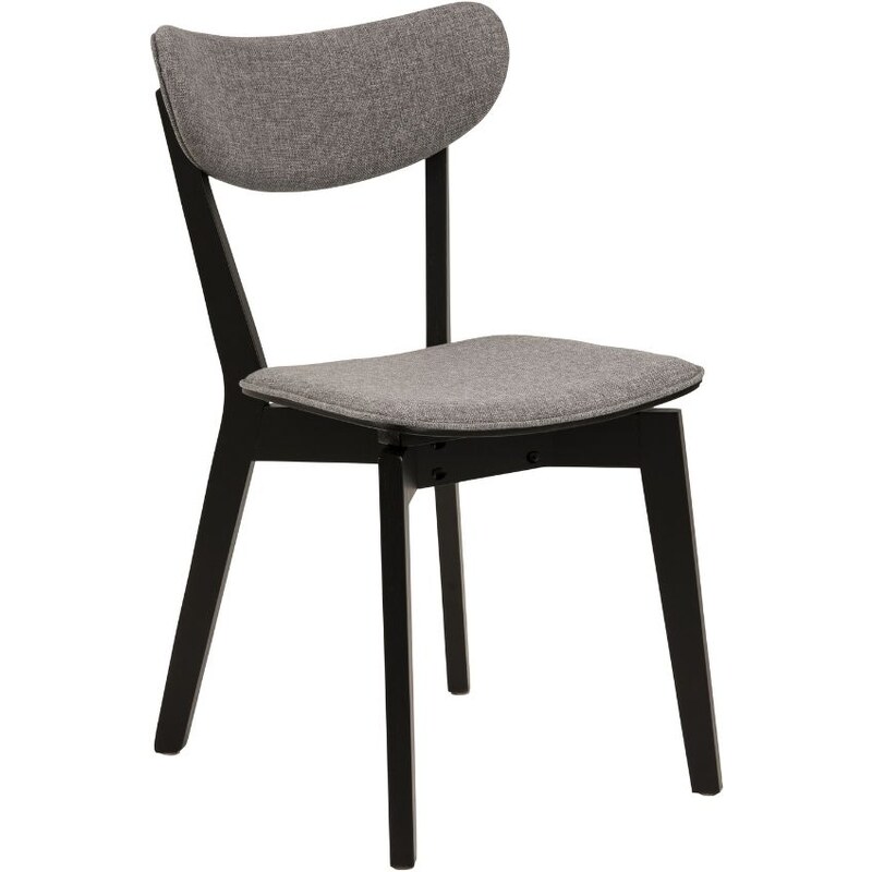 Scandi Šedá látková jídelní židle s dřevěnou podnoží Diaz