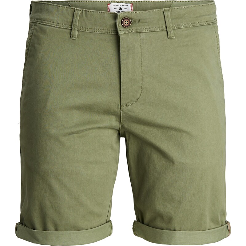 JACK & JONES Chino kalhoty Bowie tmavě hnědá / khaki