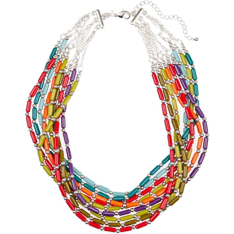 Marks and Spencer Tube & Bauble Bead Multi-Strand Necklace