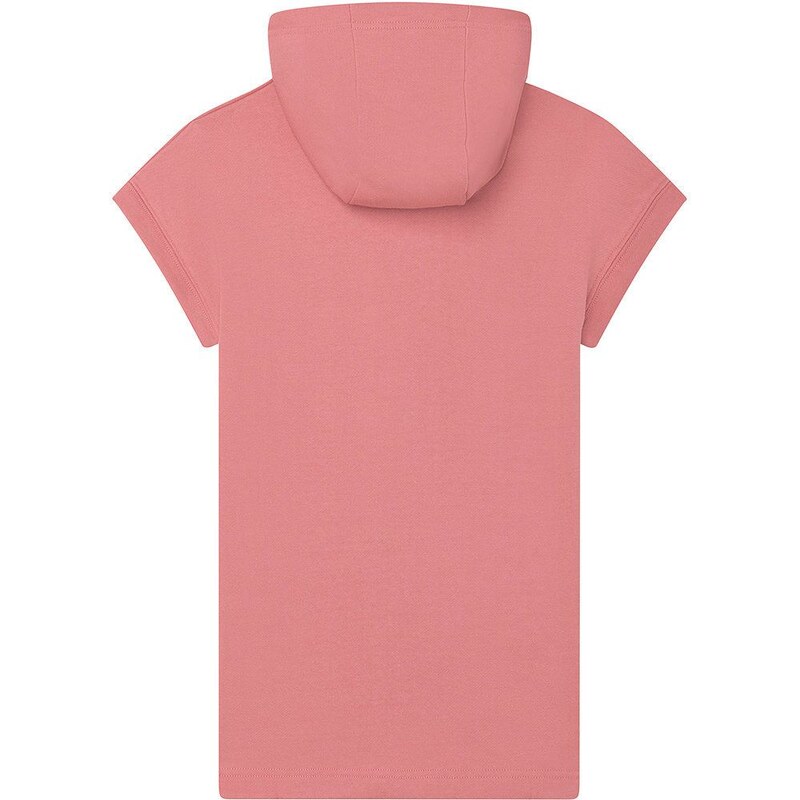 Dětské bavlněné šaty Michael Kors růžová barva, mini, jednoduchý