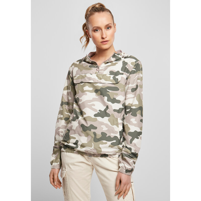 Urban Classics Dámská bunda Camo Pull Over Dukrose camo