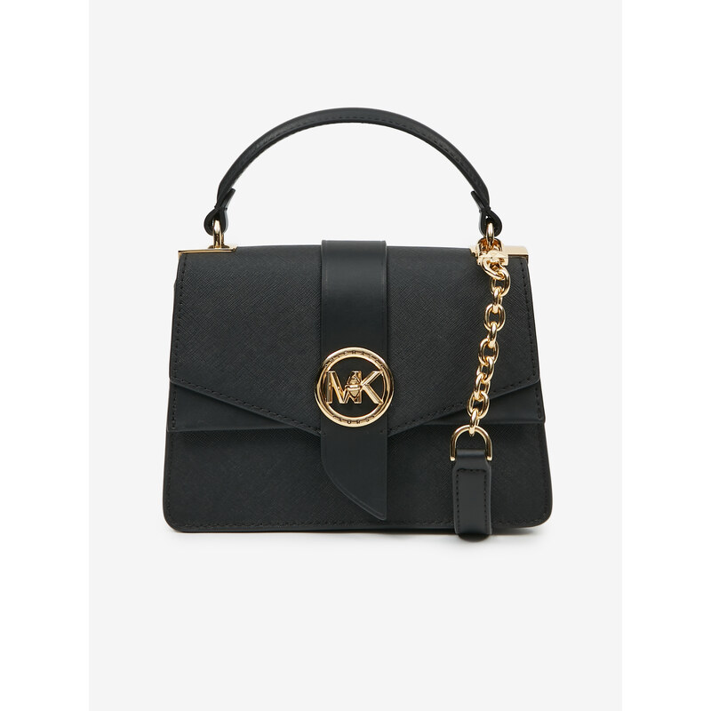 Černá dámská malá kožená crossbody kabelka Michael Kors Greenwich - GLAMI.cz