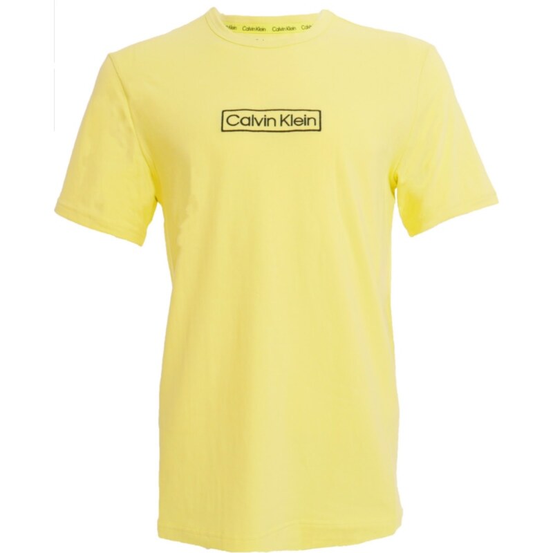 Pánské triko s krátkým rukávem NM2268E ZJB žlutá - Calvin Klein