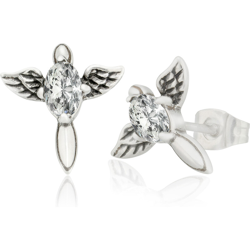 Sam's Artisans Náušnice Angel Wings chirurgická ocel INM035