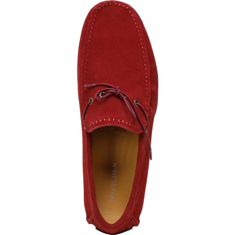 Panské boty Wittchen, červená, semišová useň