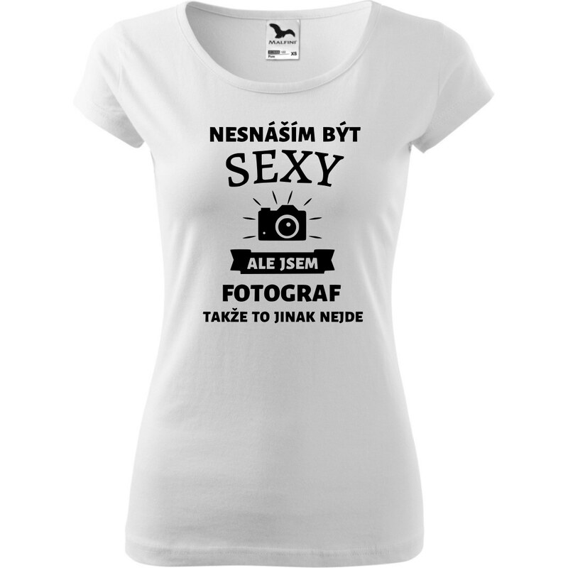 Fenomeno Dámské tričko Sexy fotograf - bílé