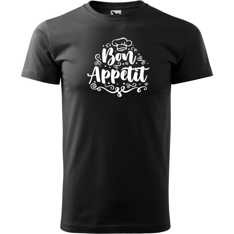 Fenomeno Pánské tričko Bon appetit - černé