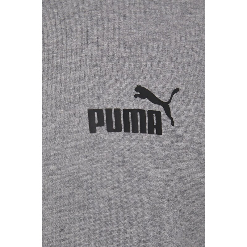 Mikina Puma 586696 pánská, šedá barva, s potiskem