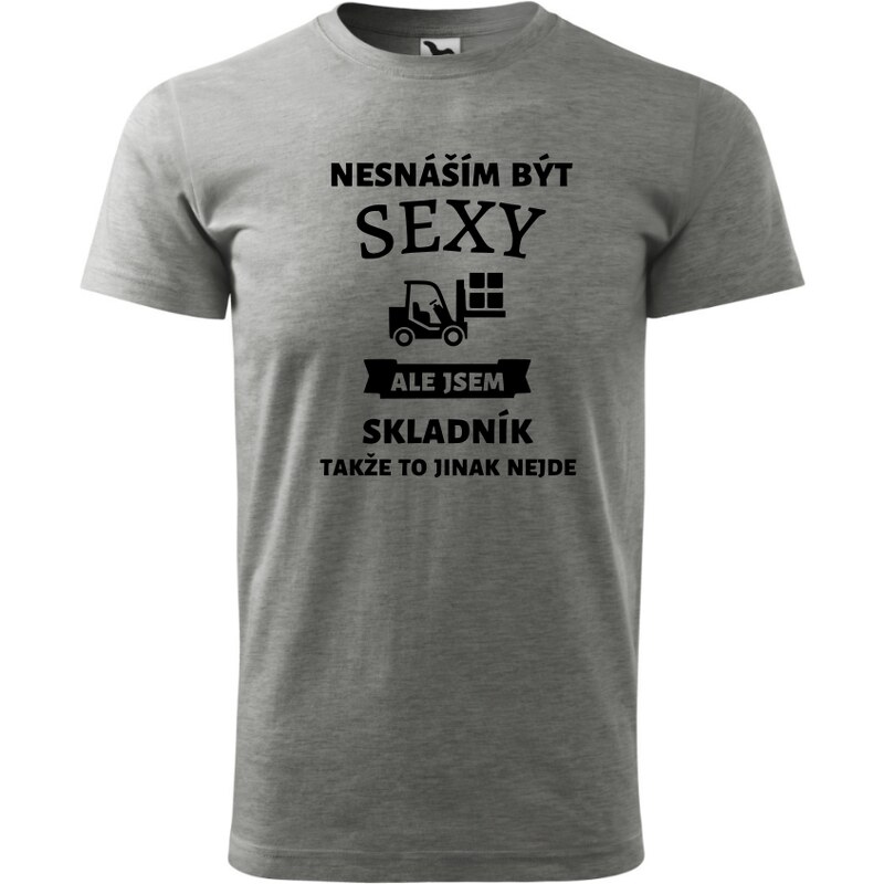 Fenomeno Pánské tričko Sexy skladník - šedé