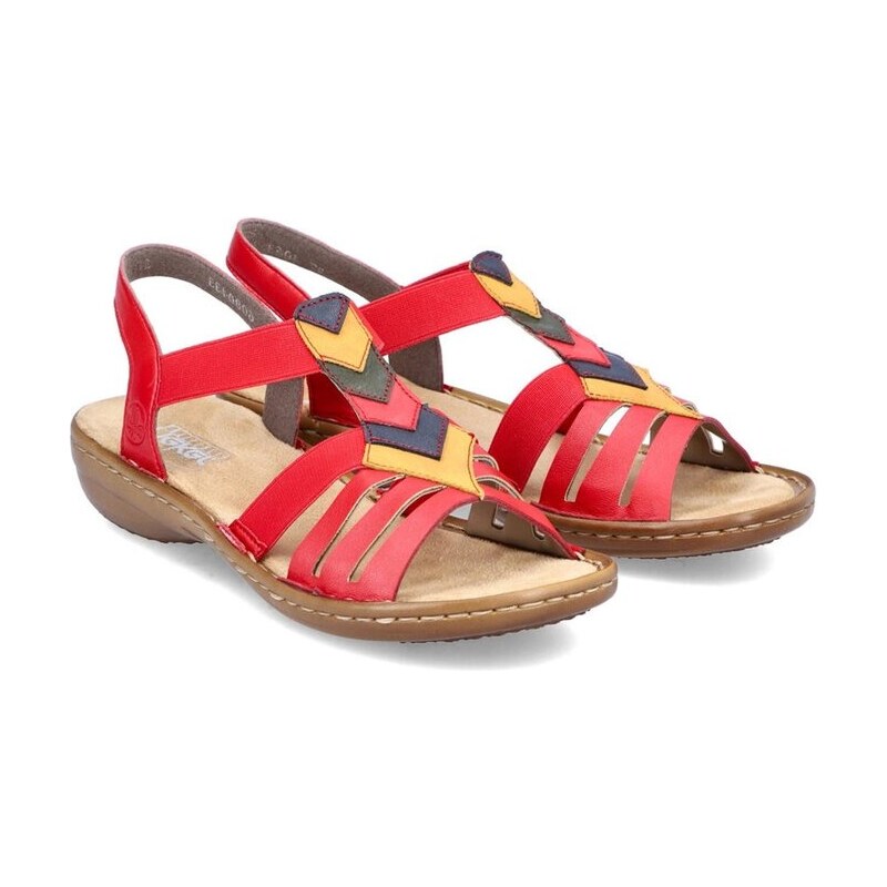 Dámské letní sandály Rieker 60804-33 červená