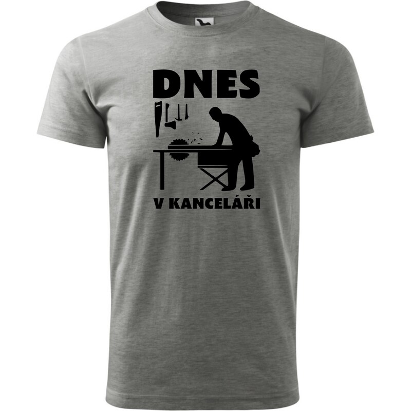 Fenomeno Pánské tričko V kanceláři - šedé