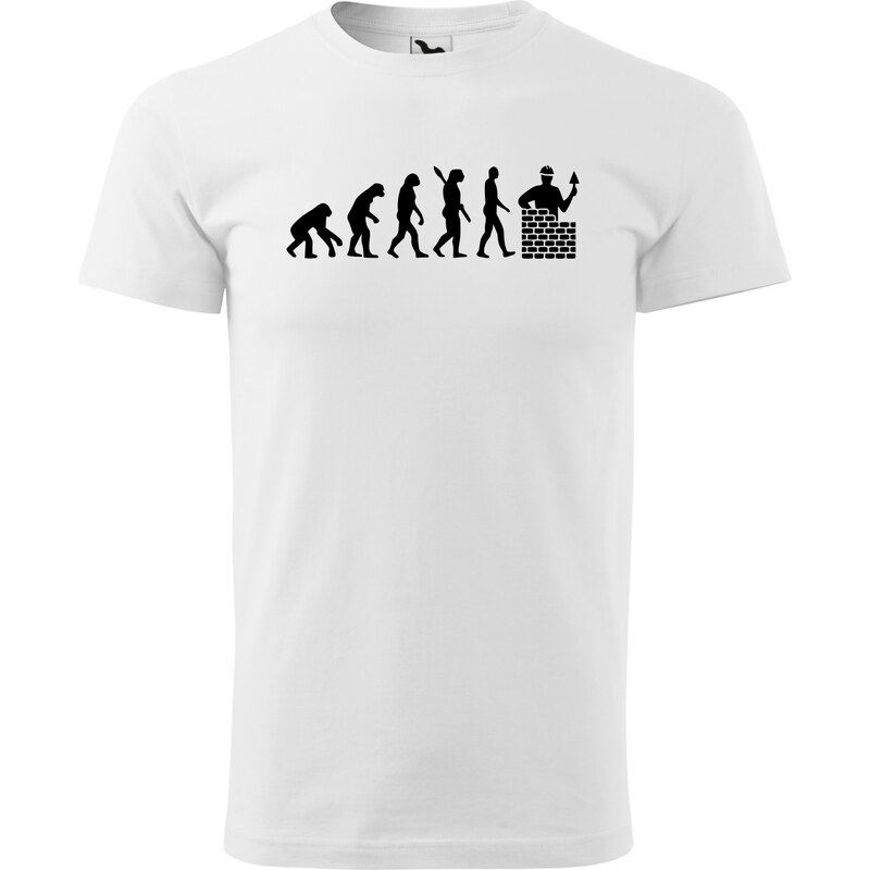 Fenomeno Pánské tričko Evoluce(zedník) - bílé