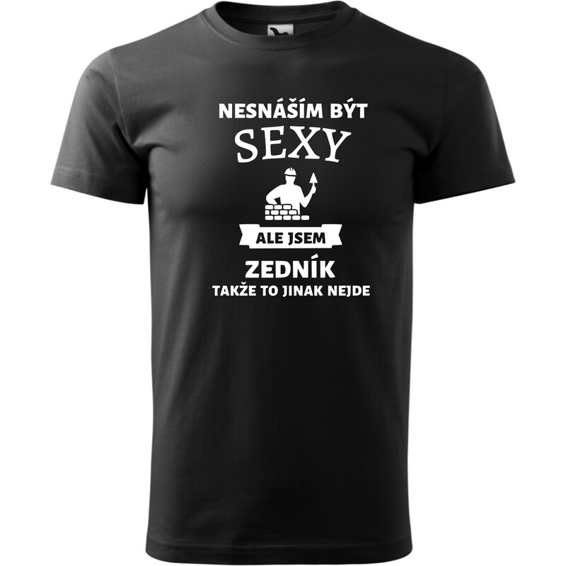 Fenomeno Pánské tričko Sexy zedník - černé