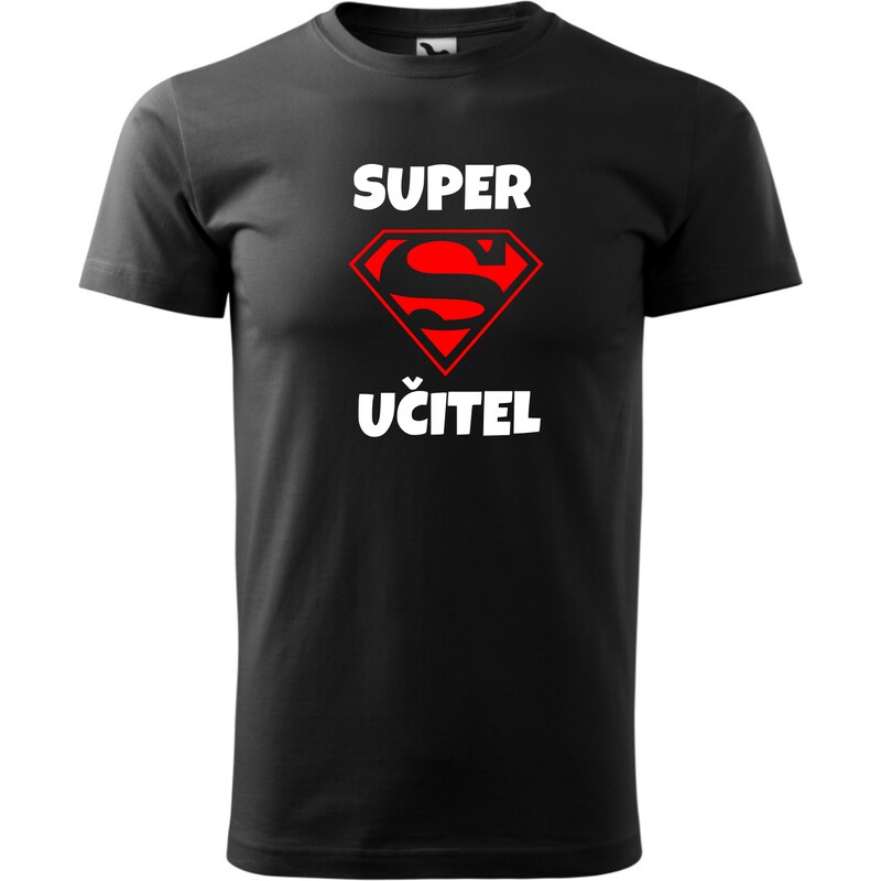 Fenomeno Pánské tričko Super učitel - černé