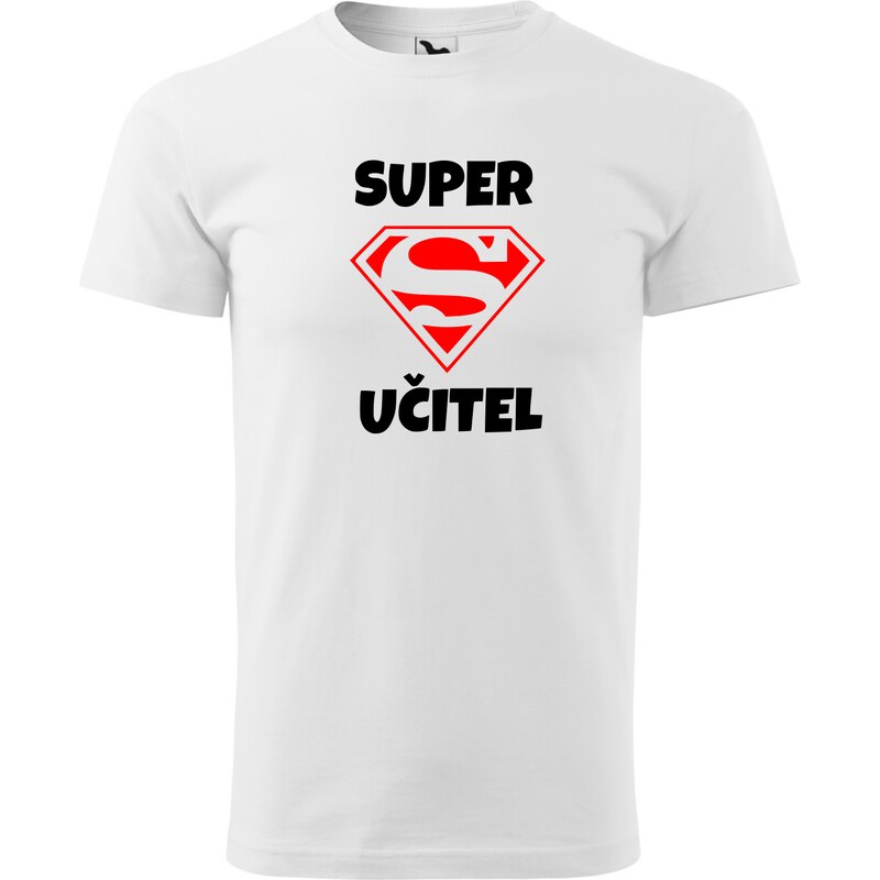 Fenomeno Pánské tričko Super učitel - bílé