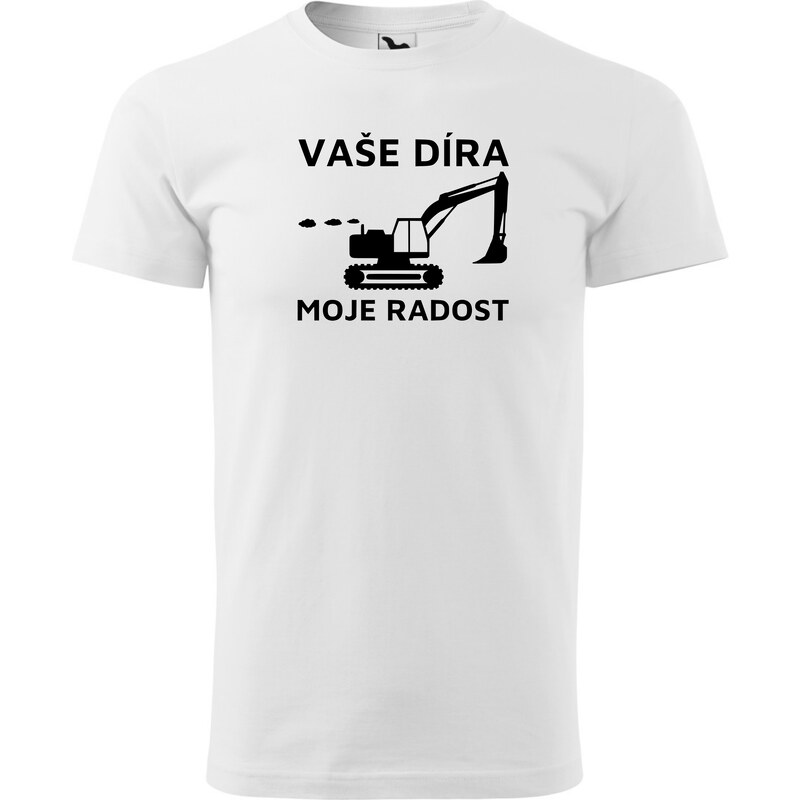 Fenomeno Pánské tričko Vaše díra moje radost - bílé