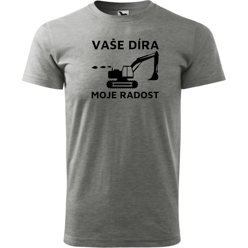 Fenomeno Pánské tričko Vaše díra moje radost - šedé