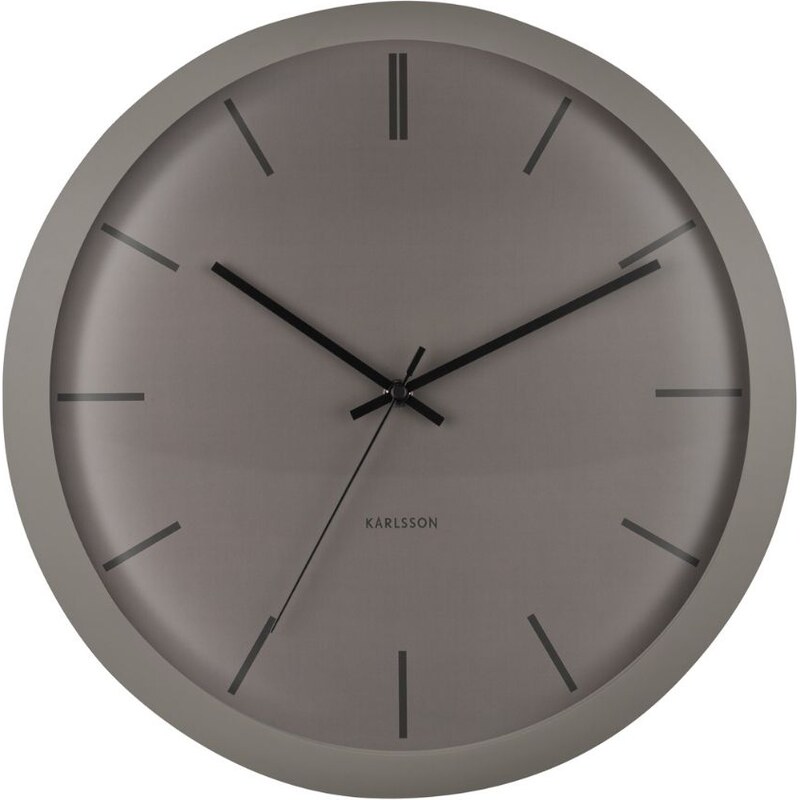 Time for home Šedé kovové nástěnné hodiny Mathias 40 cm