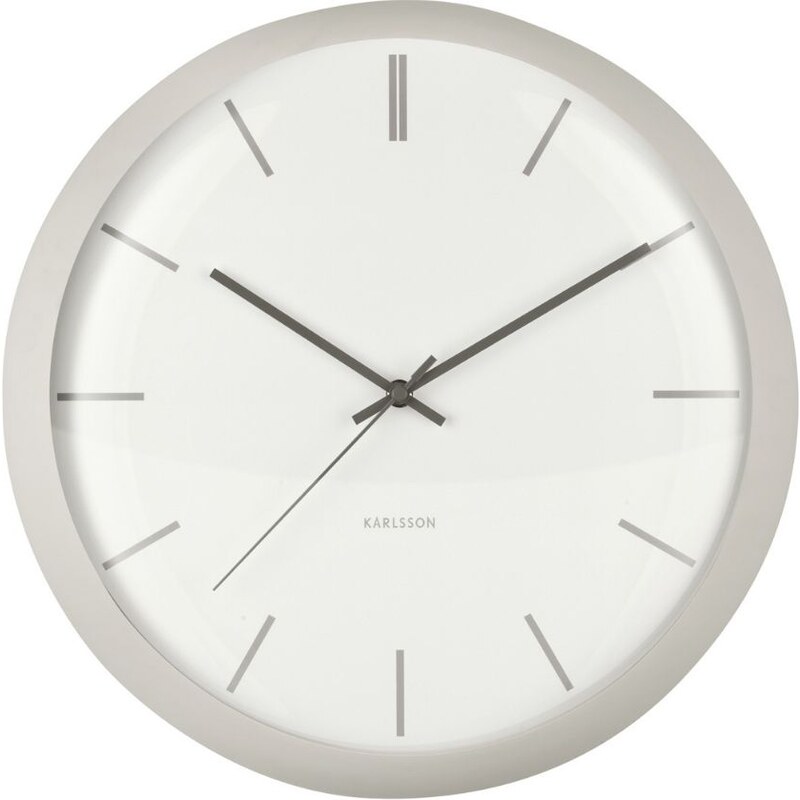 Time for home Světle šedé kovové nástěnné hodiny Mathias 40 cm