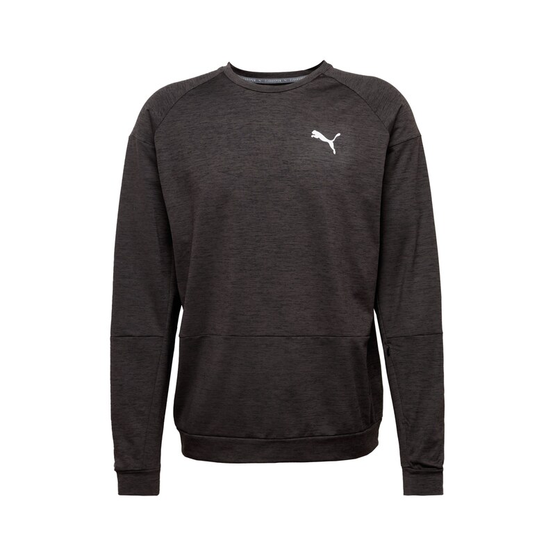 PUMA Sportovní mikina černý melír / bílá