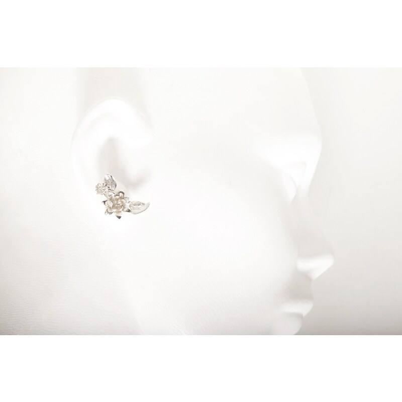 Klára Bílá Jewellery Dámské náušnice Sakura přes celé ucho Stříbro 925/1000