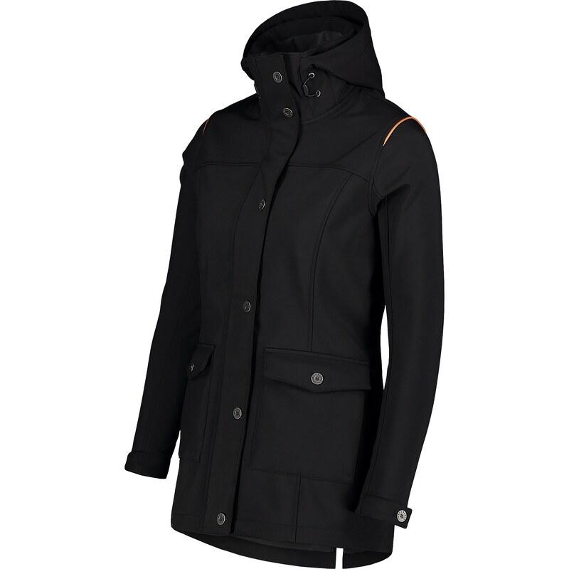 Nordblanc Černý dámský zateplený softshellový kabát TEXTURE