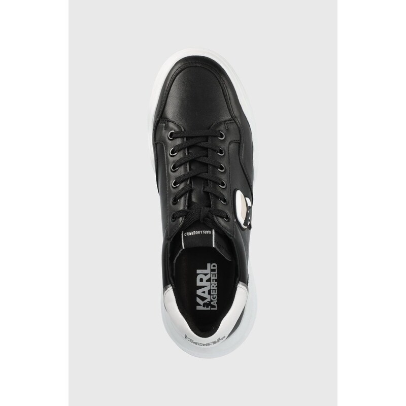 Kožené boty Karl Lagerfeld Kapri Run černá barva