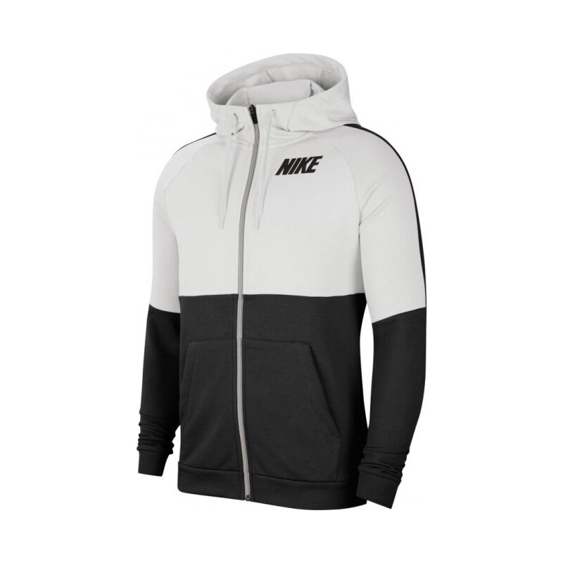Pánská mikina Nike Men Dry Hoodie Full-Zip White šedá S - GLAMI.cz