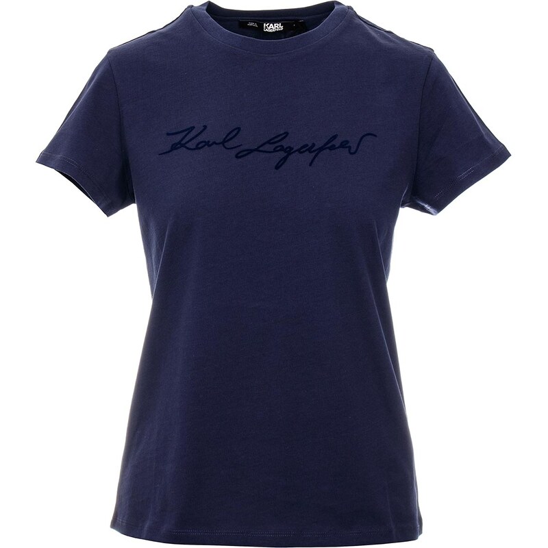 Karl Lagerfeld dámské tričko Signature tmavě modré
