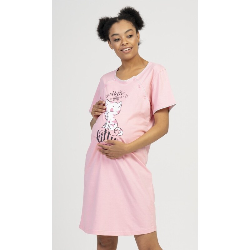 Noční košile dámská mateřská Vienetta Secret LITTLE CAT 04483VS - 1090110000