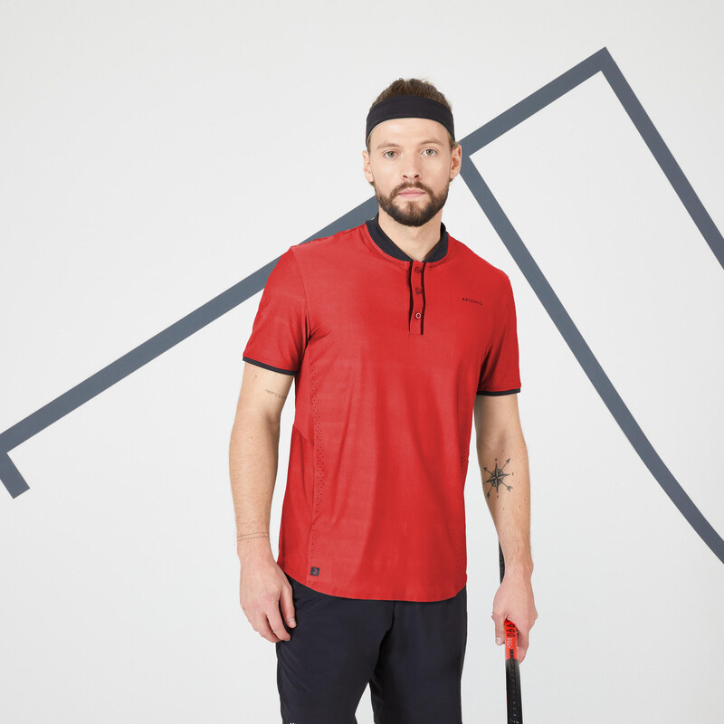 KUIKMA Pánské tenisové tričko s krátkým rukávem TTS DRY+ červené